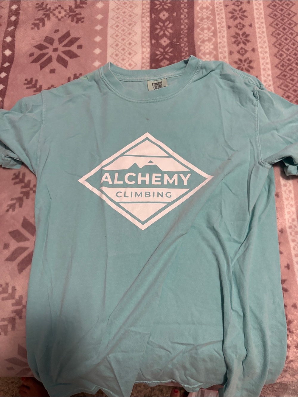 Comfort Colors Aqua Alchemy Climbing Graphic Tee